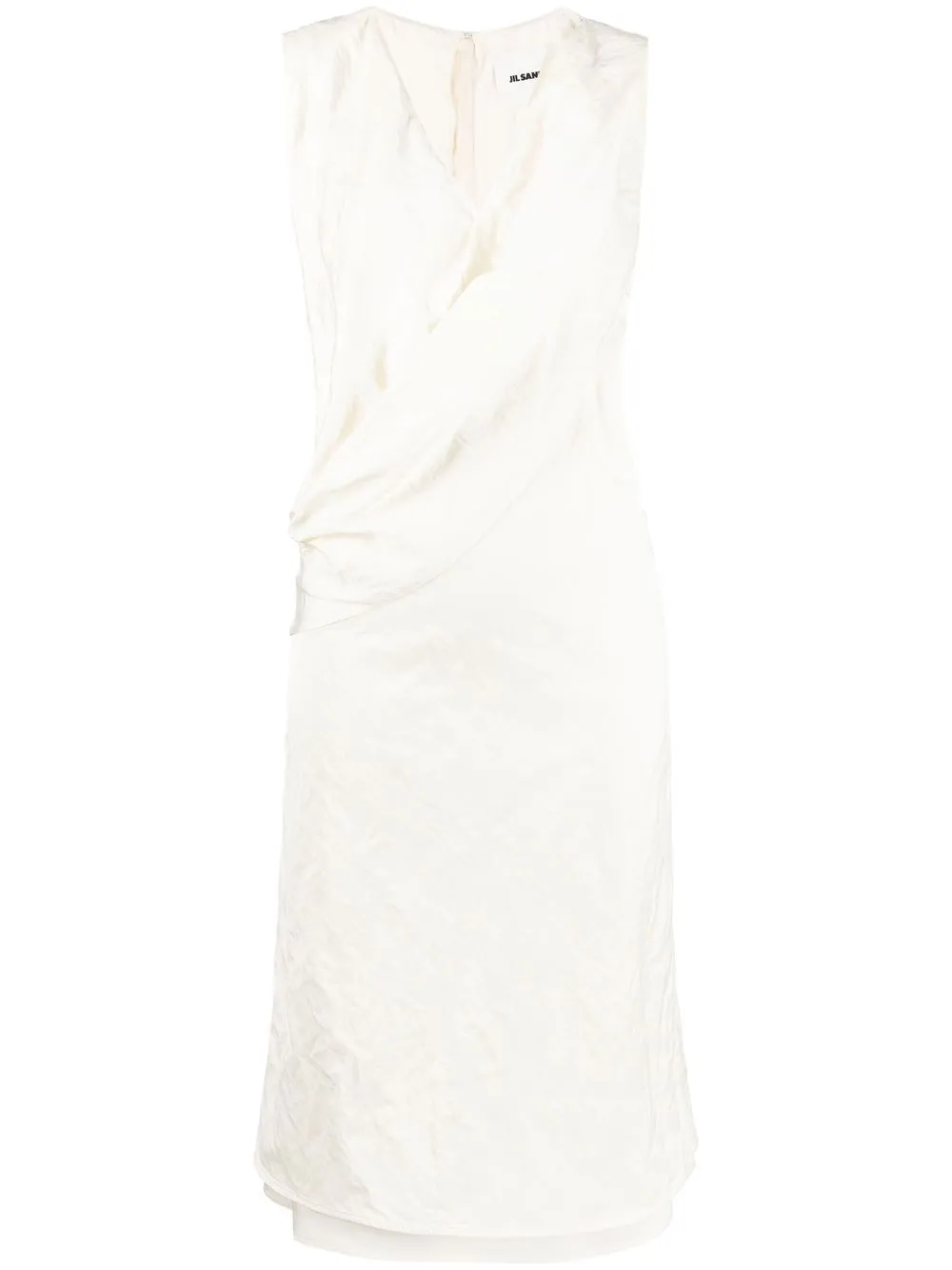 

Jil Sander draped-detail sleeveless midi dress - Neutrals