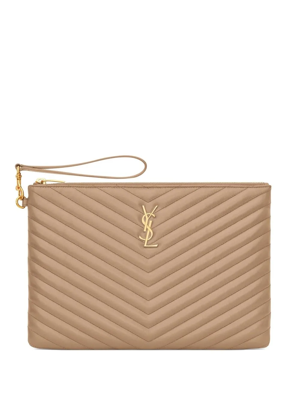 Ysl monogram a5 discount pouch in matelassé leather