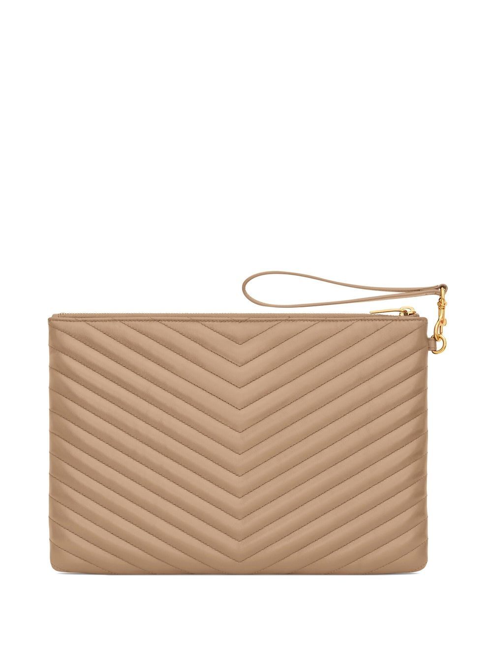 Saint Laurent Tablethoes met monogram - Beige