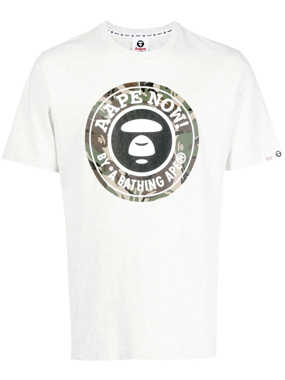 

AAPE BY *A BATHING APE® playera manga corta con logo estampado - Gris