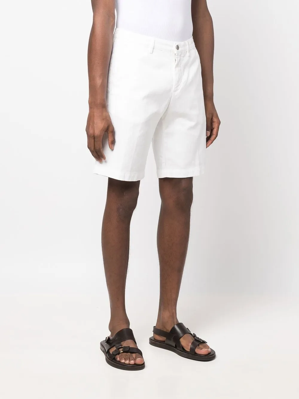  Massimo Alba Knielange Shorts   Weiß 