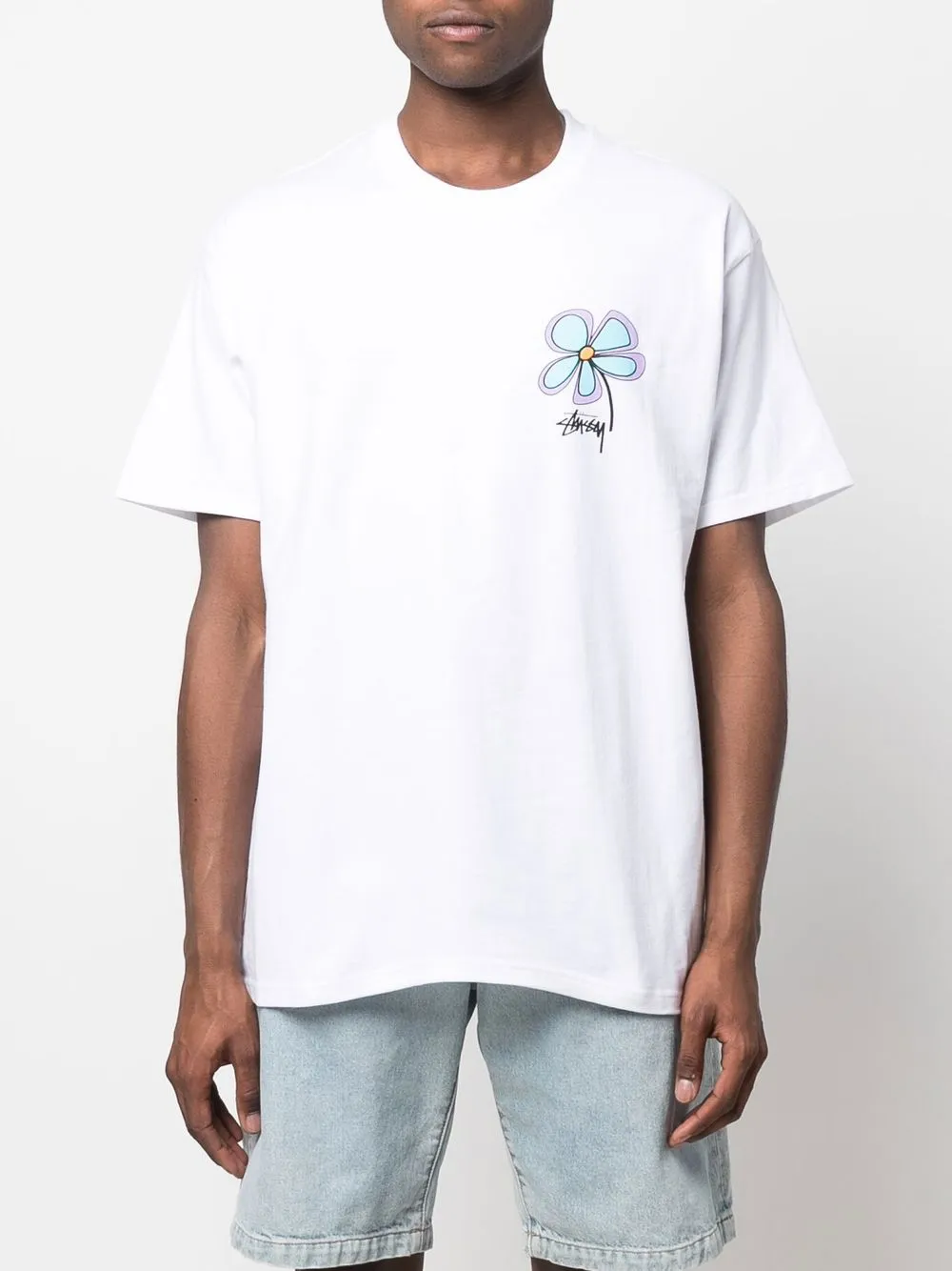 Stussy Flower Cotton T-shirt - Farfetch