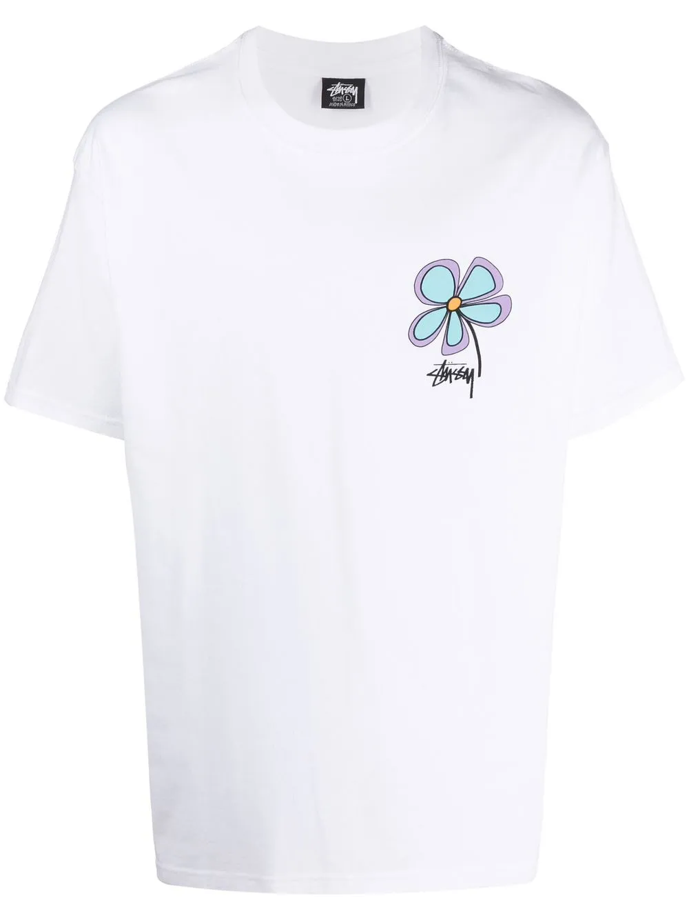 Stussy Flower cotton T-shirt - White