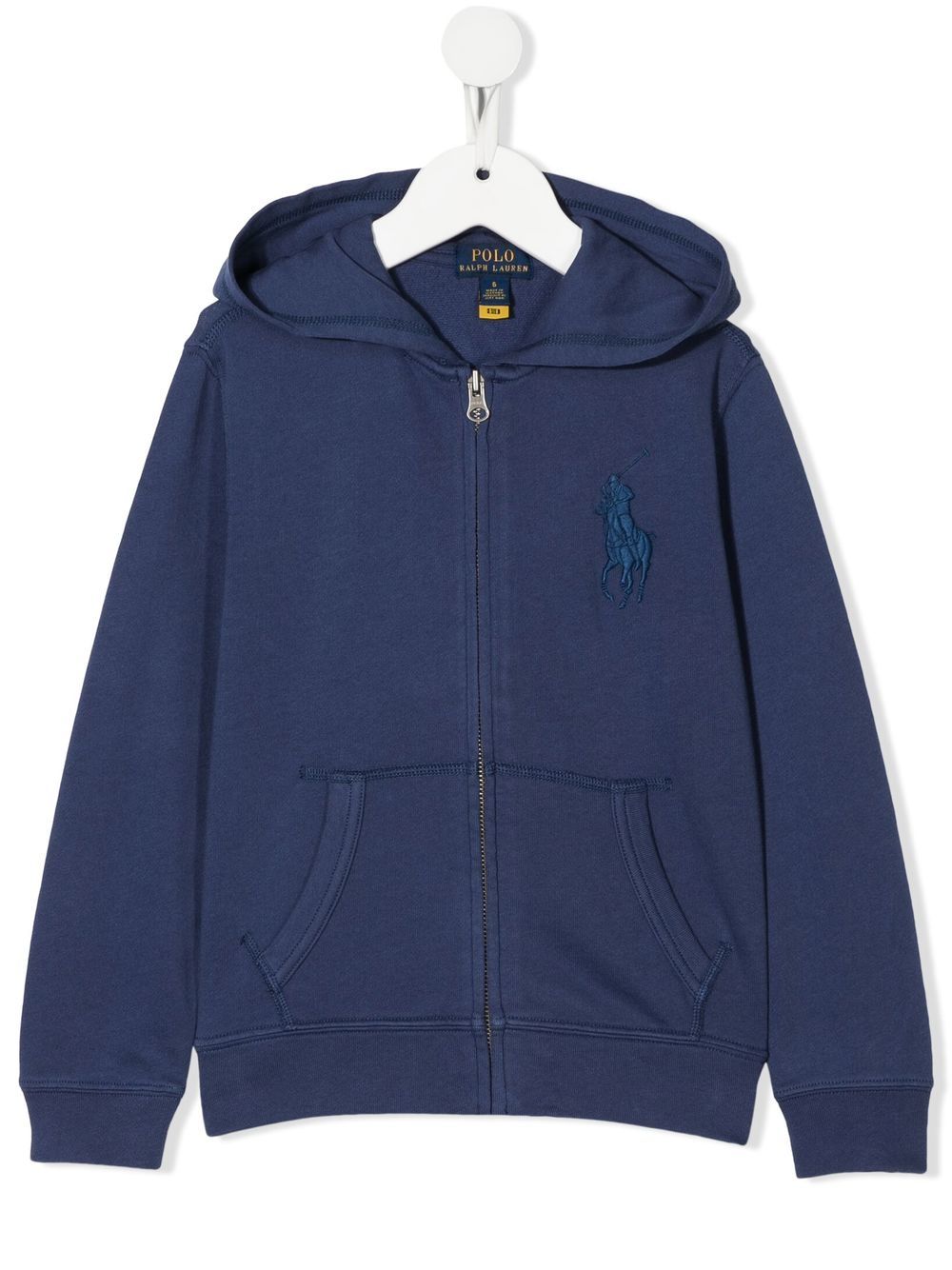 POLO RALPH LAUREN KIDS Polo Pony zip up Hoodie Blue FARFETCH AO