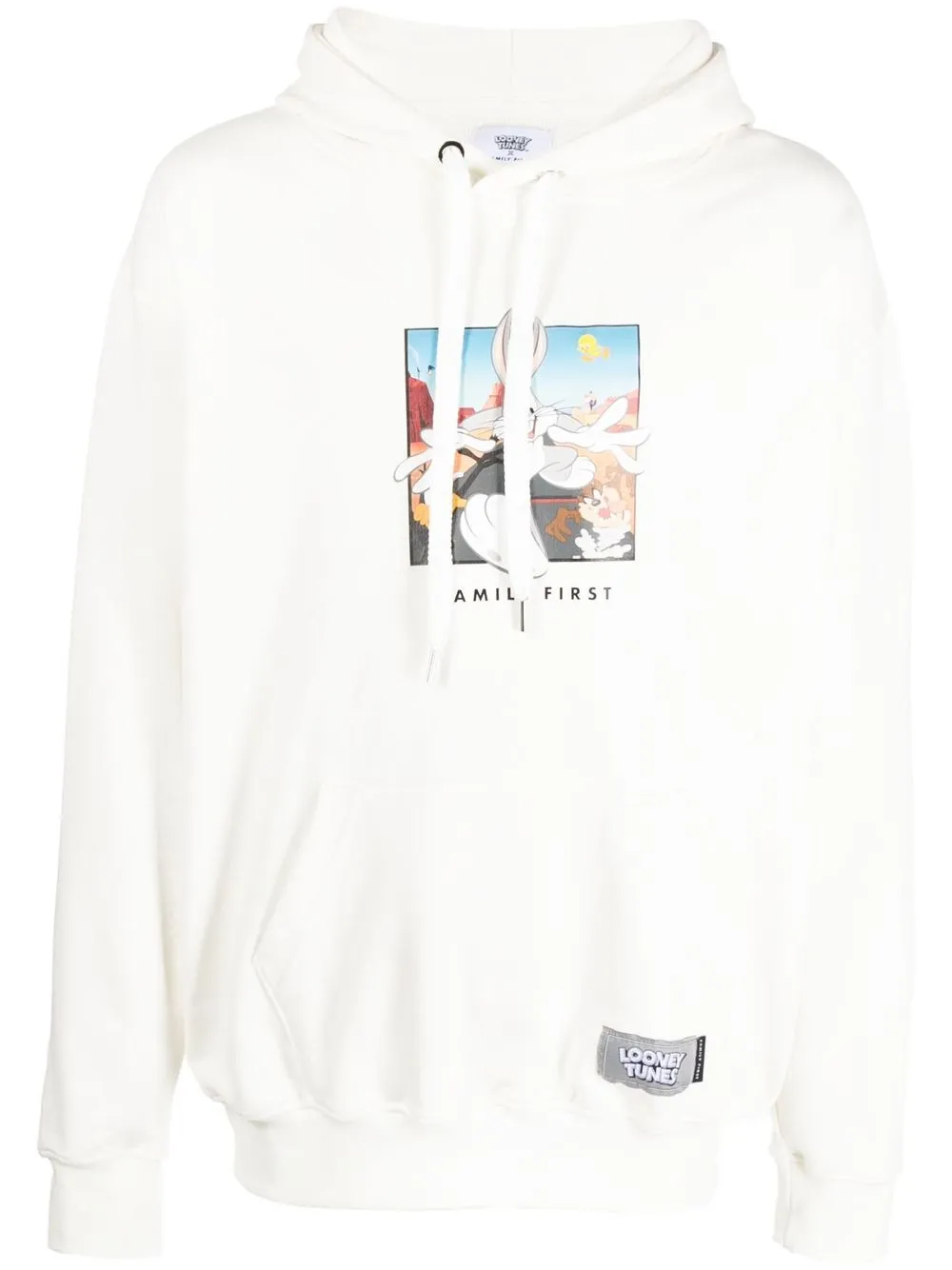 

Family First hoodie con estampado gráfico - Blanco