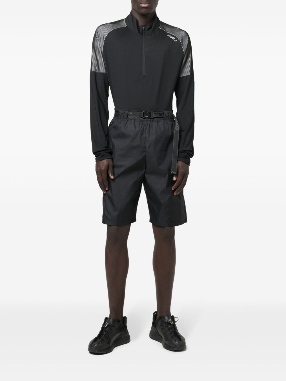 Off-White slide-buckled bermuda shorts - Black