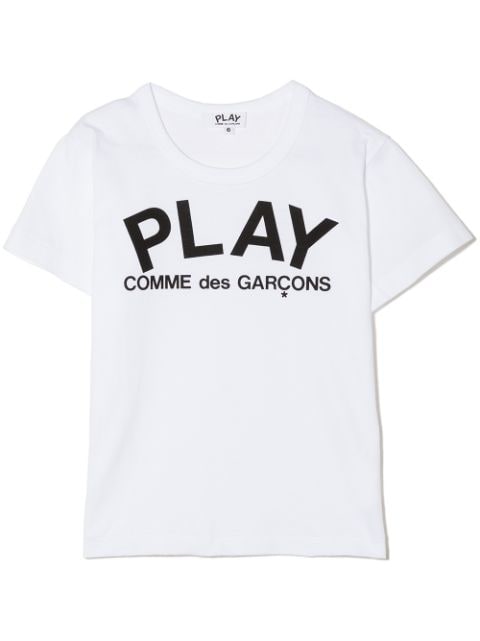 Comme Des Garçons Play Kids 로고 프린트 티셔츠