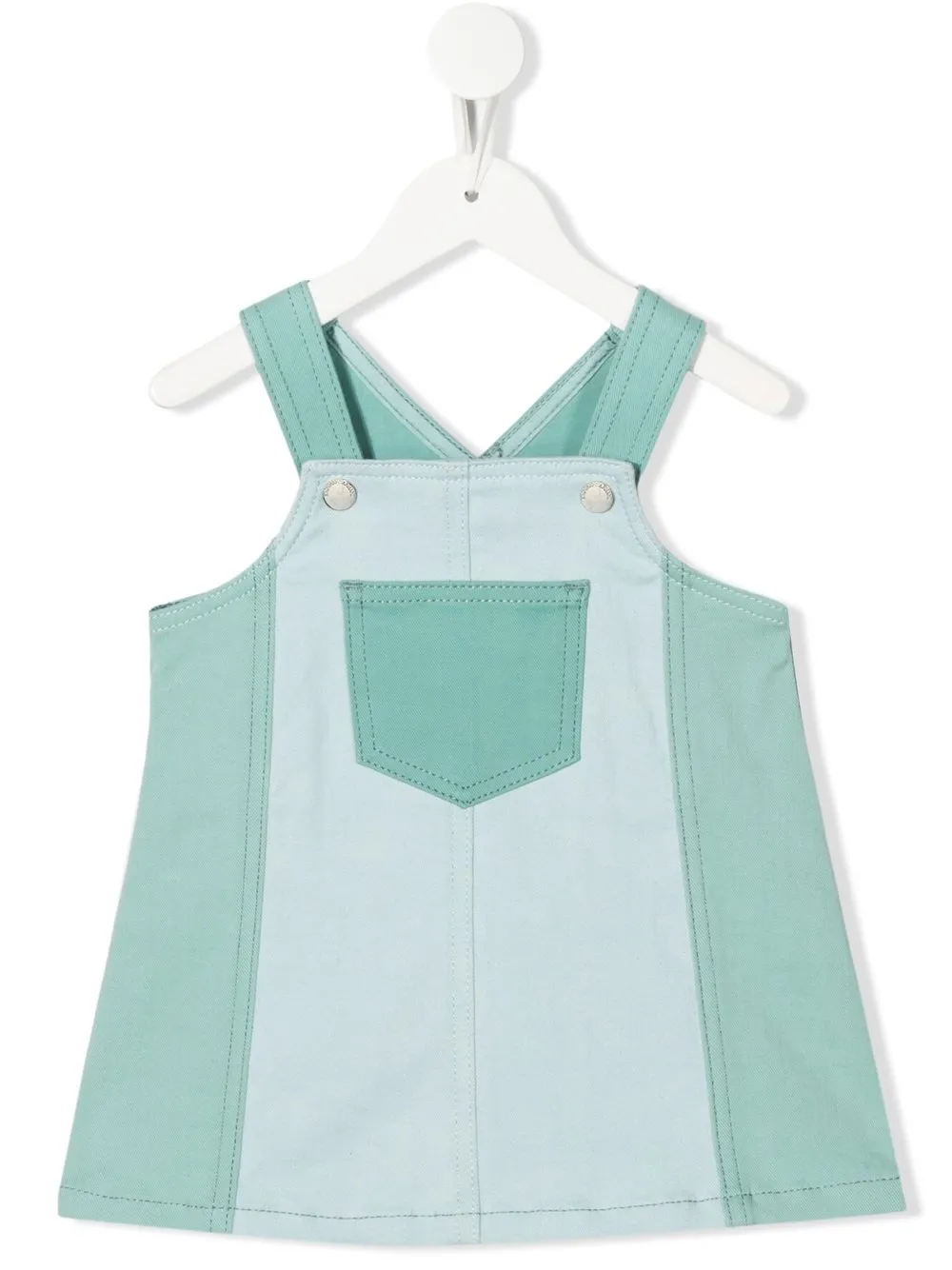 

Emporio Armani Kids overol de mezclilla con diseño patchwork - Azul