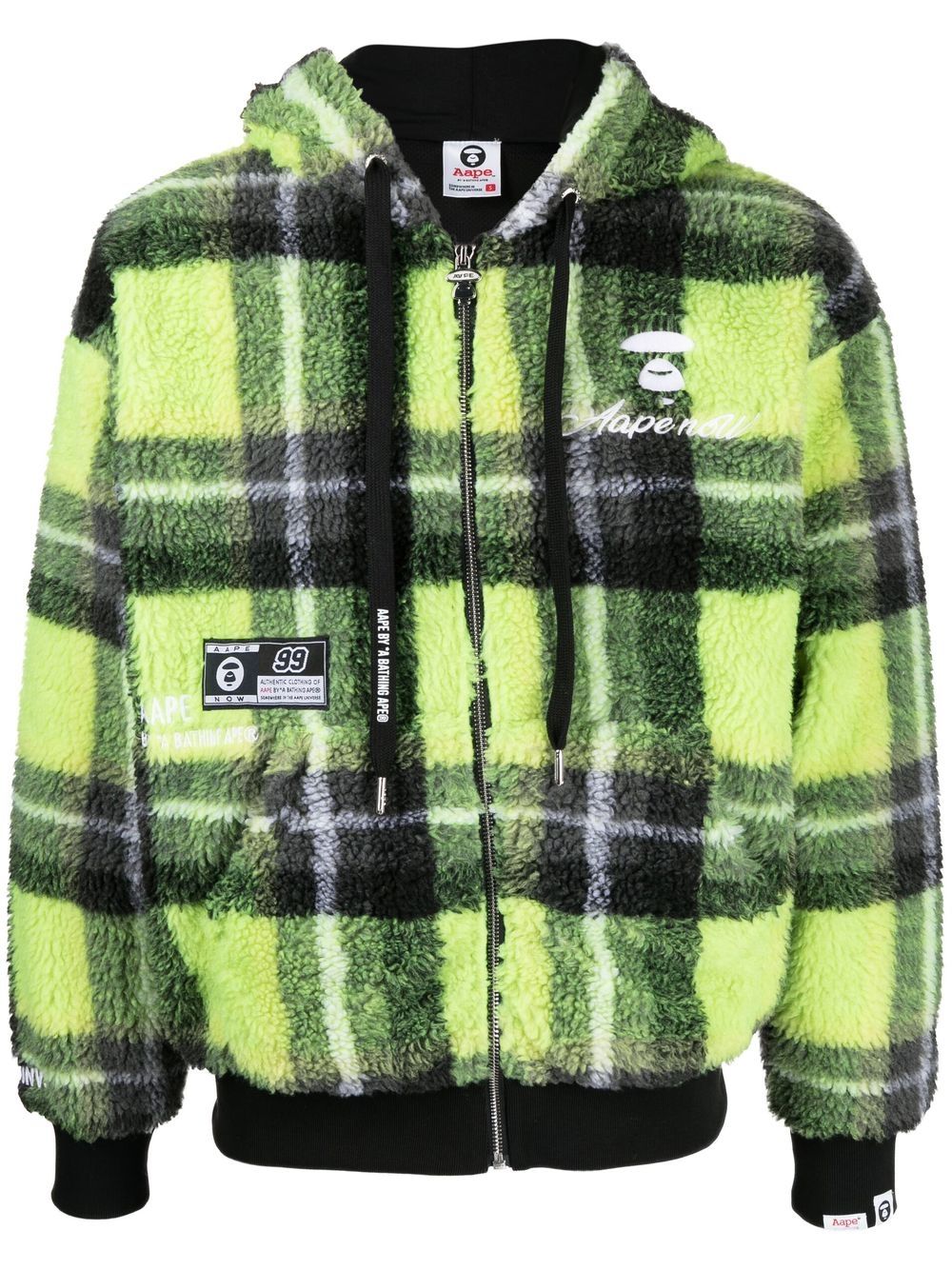 

AAPE BY *A BATHING APE® chamarra bomber con motivo de cuadros tartán - Verde