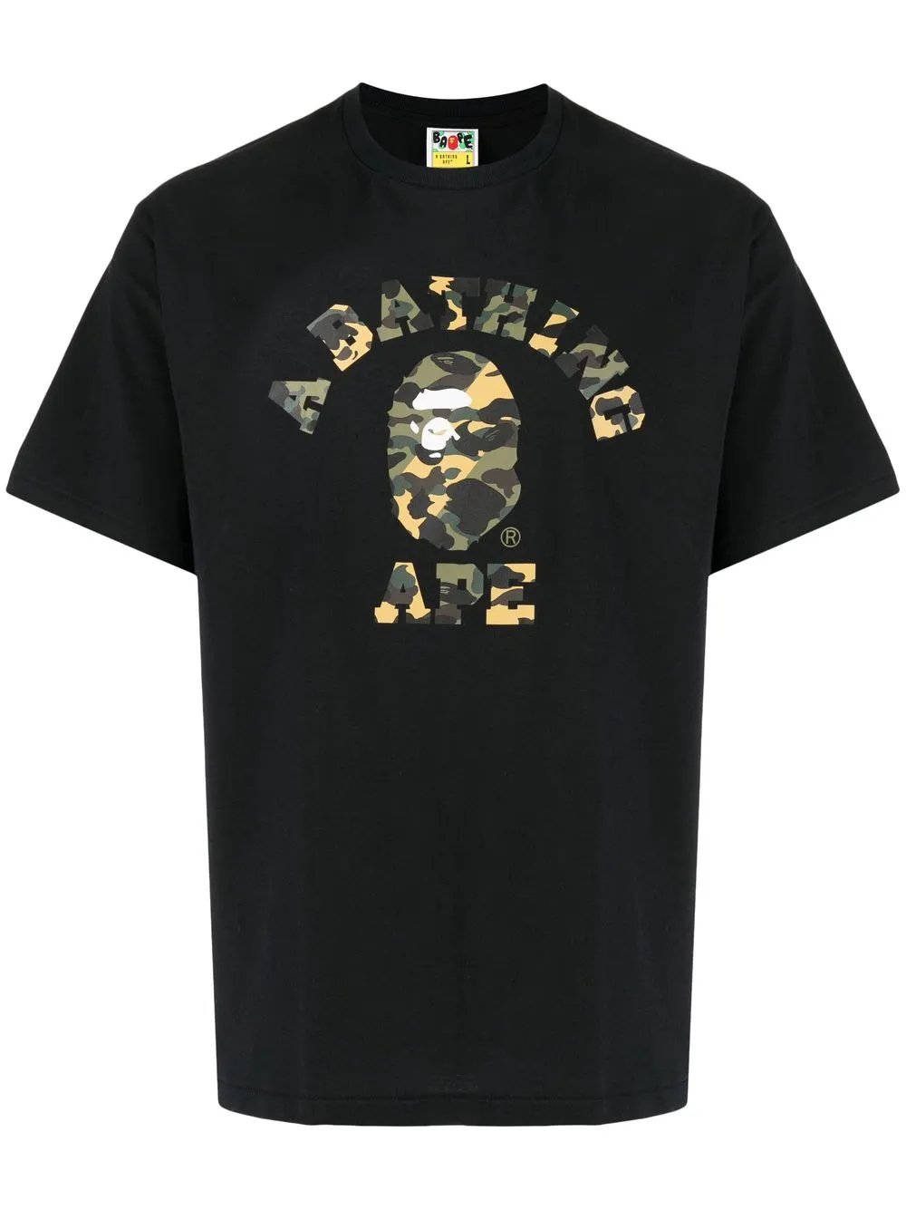 A BATHING APE CAMO LOGO-PRINT T-SHIRT