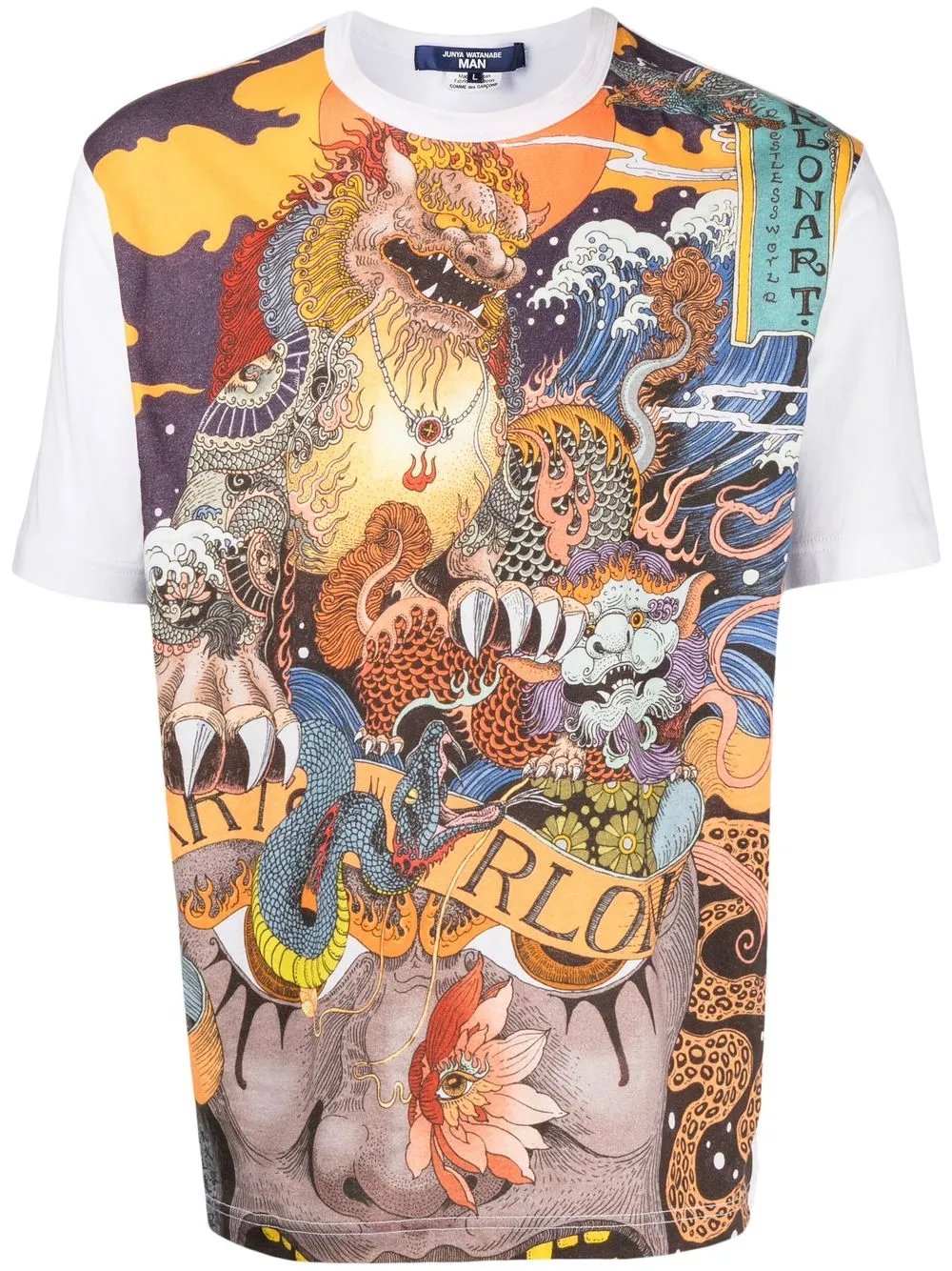 

Junya Watanabe playera con estampado gráfico - Blanco