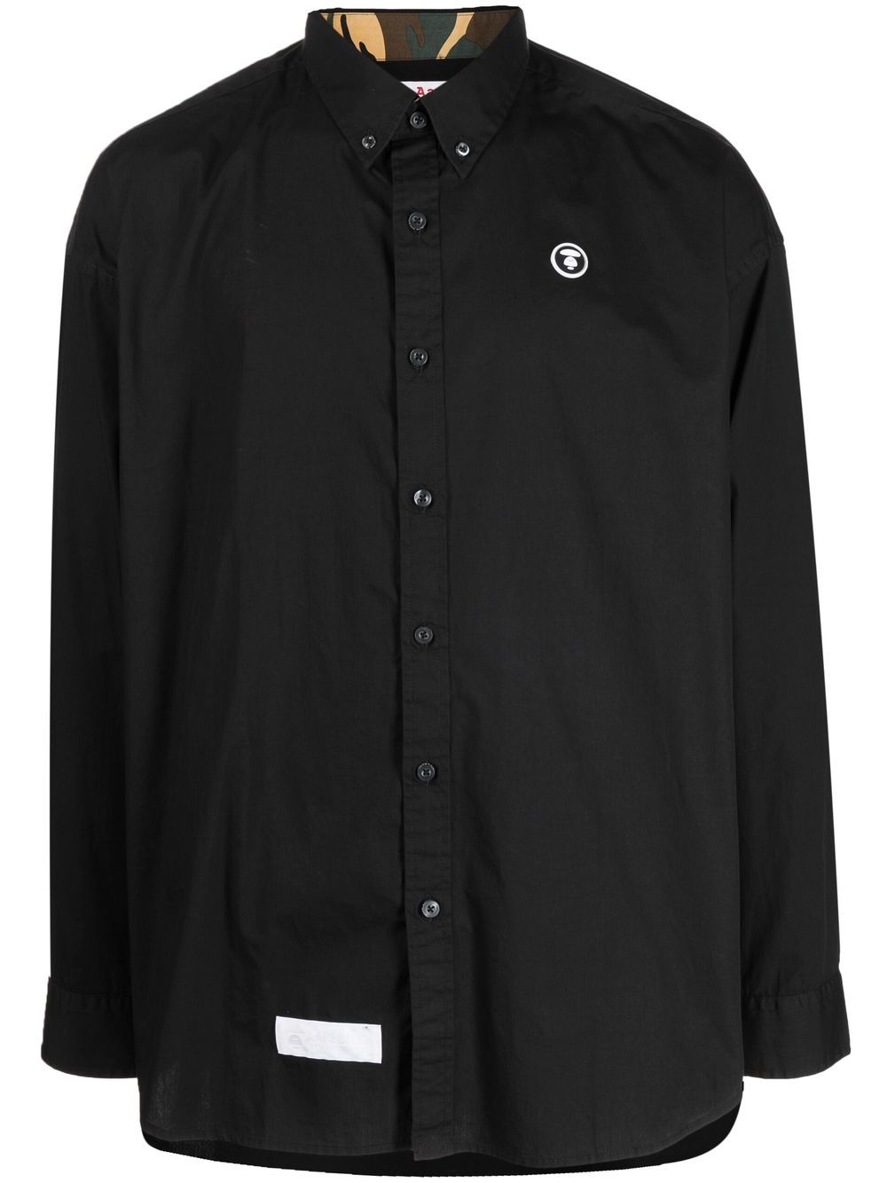 

AAPE BY *A BATHING APE® camisa con parche del logo - Negro