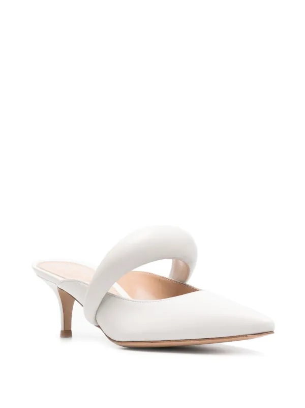 pointed toe leather mules