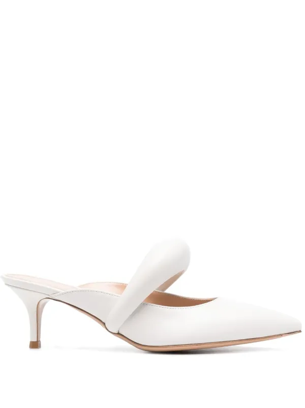 pointed toe leather mules