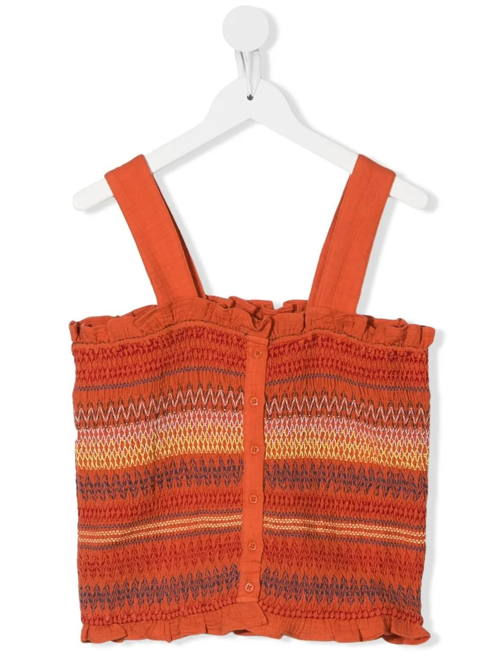 

Stella McCartney Kids top bordado - Naranja