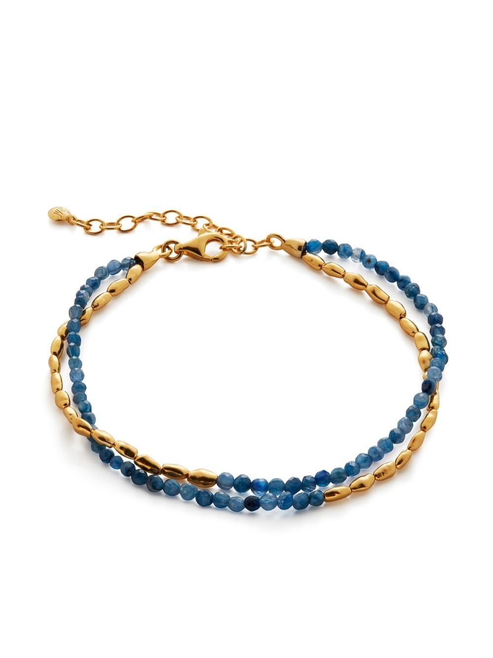 monica vinader bracelet mini nugget à perles - or