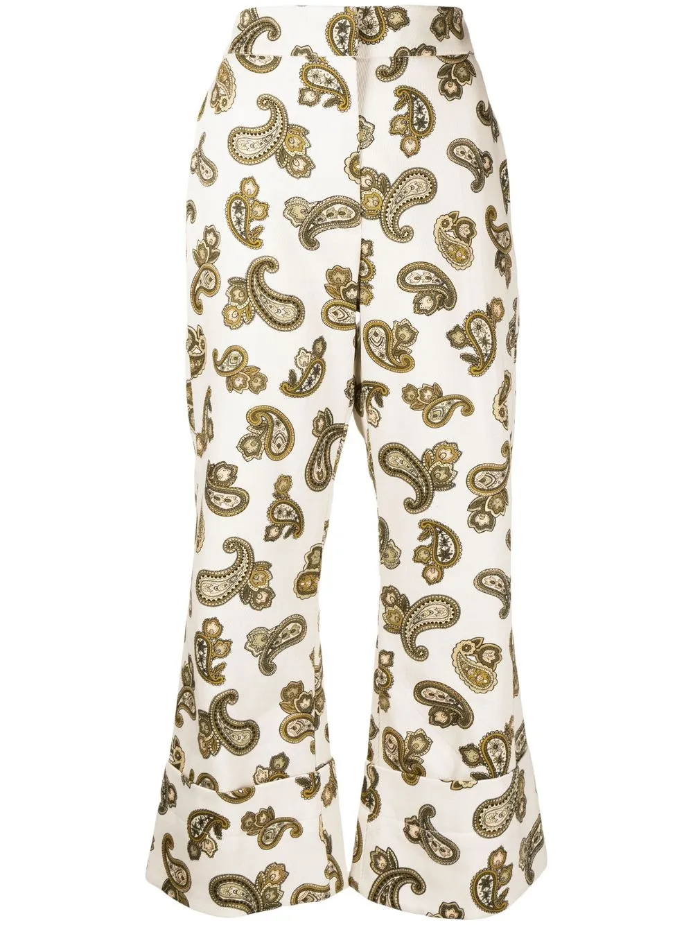 

ALEMAIS Mia paisley-print cropped trousers - CREAM PAISLEY