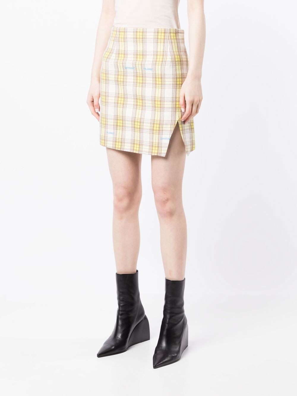 Off-White check-print mini skirt Women