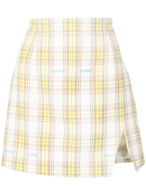 Off-White check-print mini skirt