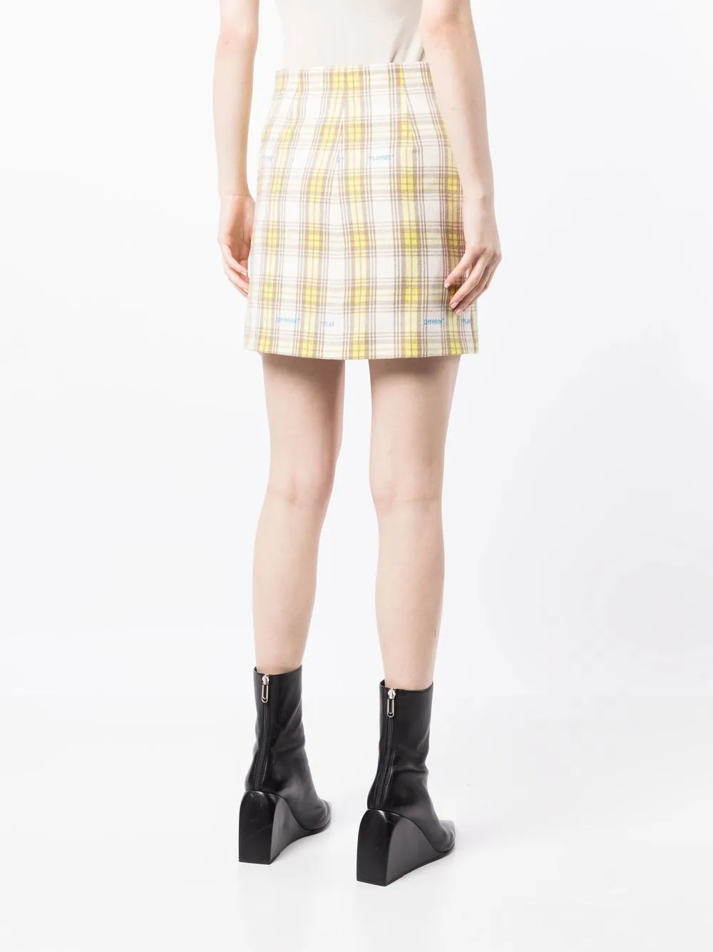 Off-White check-print mini skirt Women