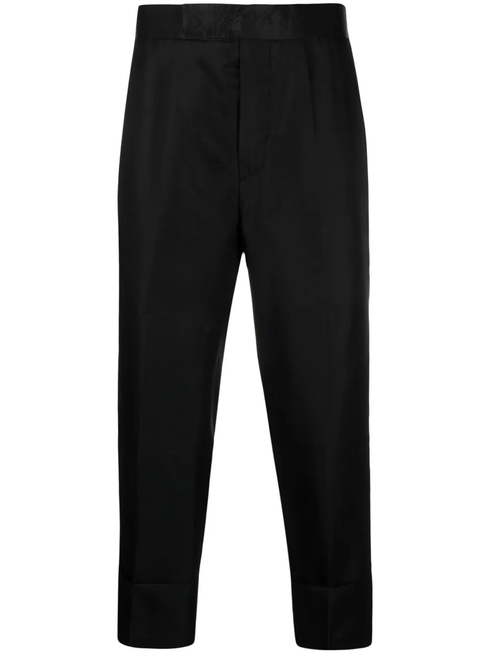 

SAPIO turn-up hem cropped trousers - Black