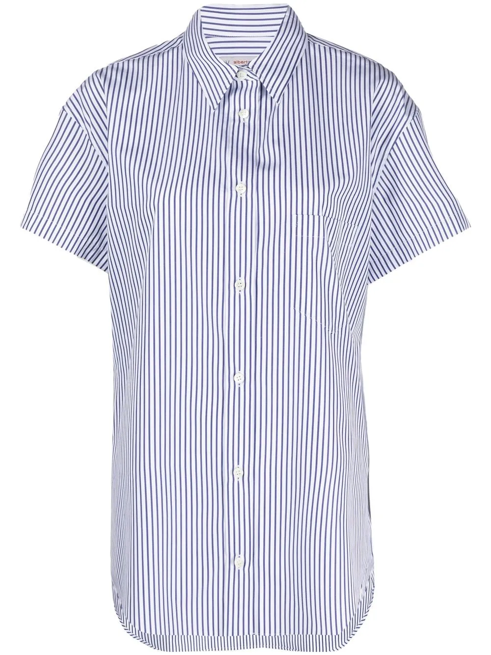 

Alberto Biani camisa con botones y rayas estampadas - Blanco