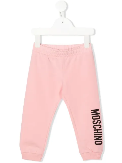 Moschino Kids بنطال رياضي بطبعة شعار الماركة