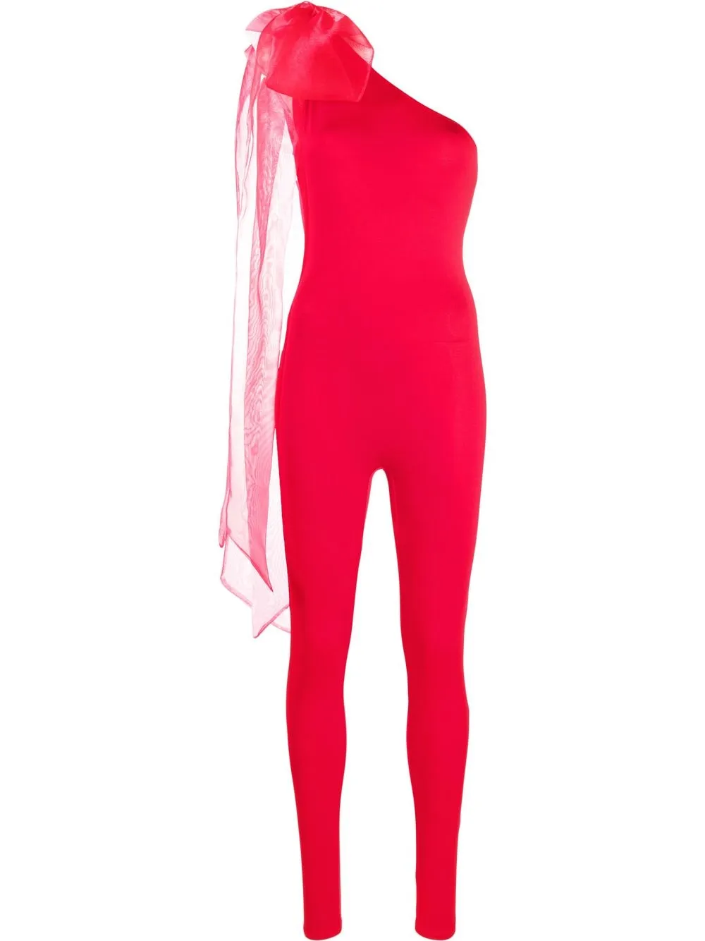 

Atu Body Couture jumpsuit asimétrico con moño en el hombro - Rojo
