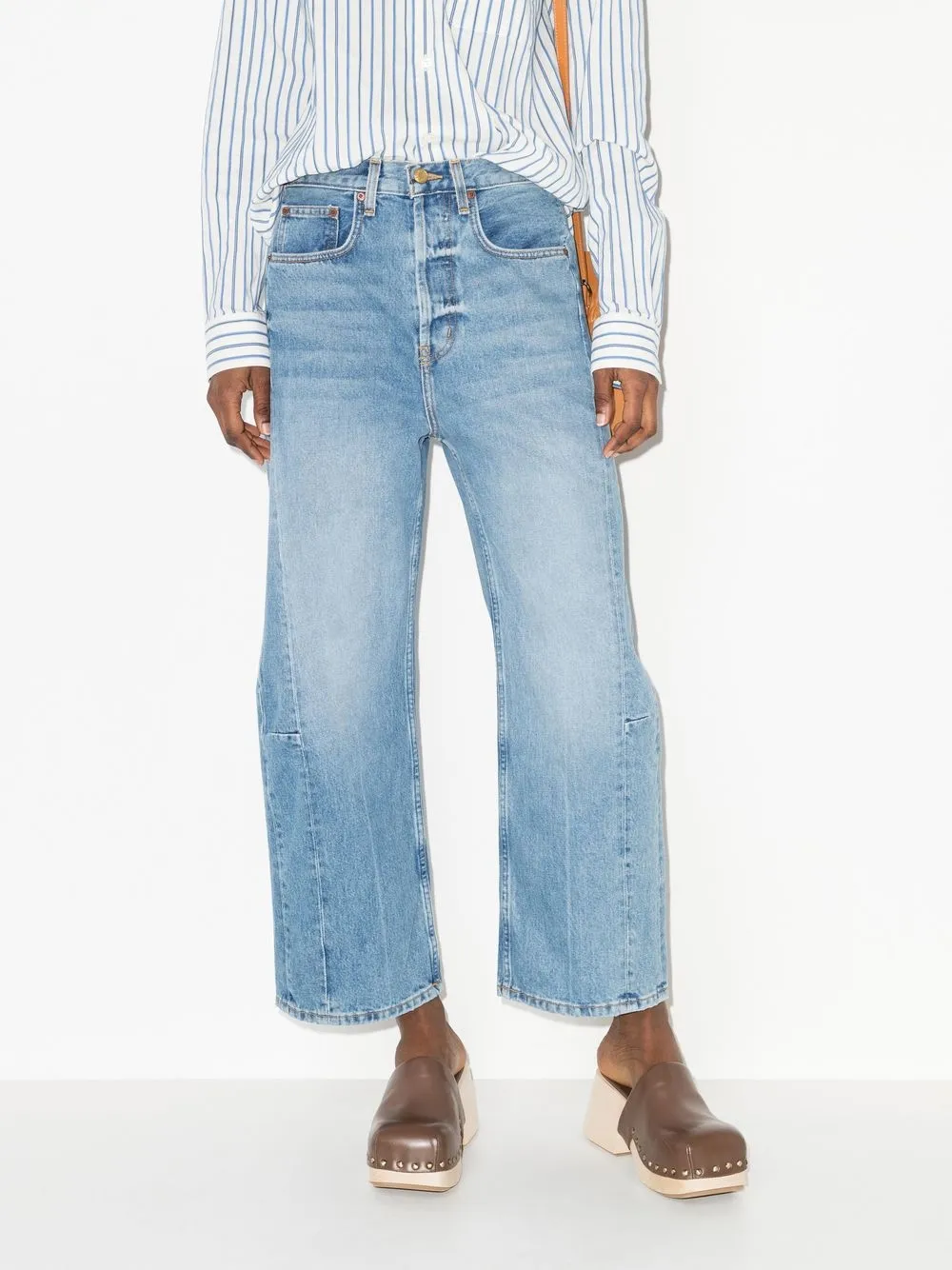 B SIDES Cropped jeans - Blauw