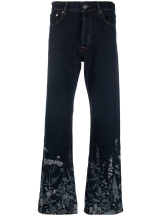 Seven7 Melissa McCarthy Embroidered Floral Distressed Skinny Jeans Size 18