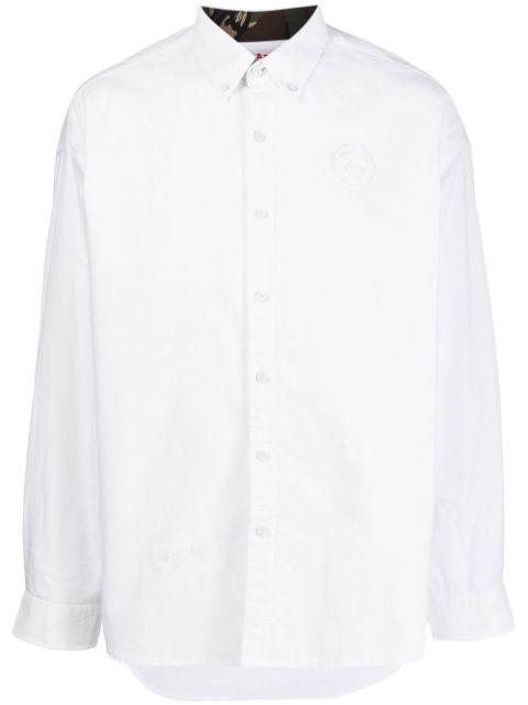 AAPE BY *A BATHING APE logo-patch button-up shirt Men