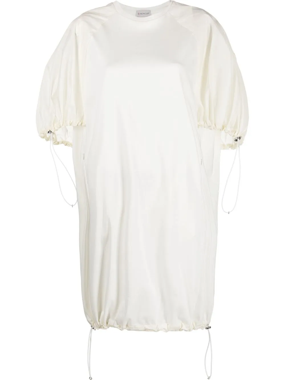 

Moncler drawstring-trim midi T-shirt dress - Neutrals