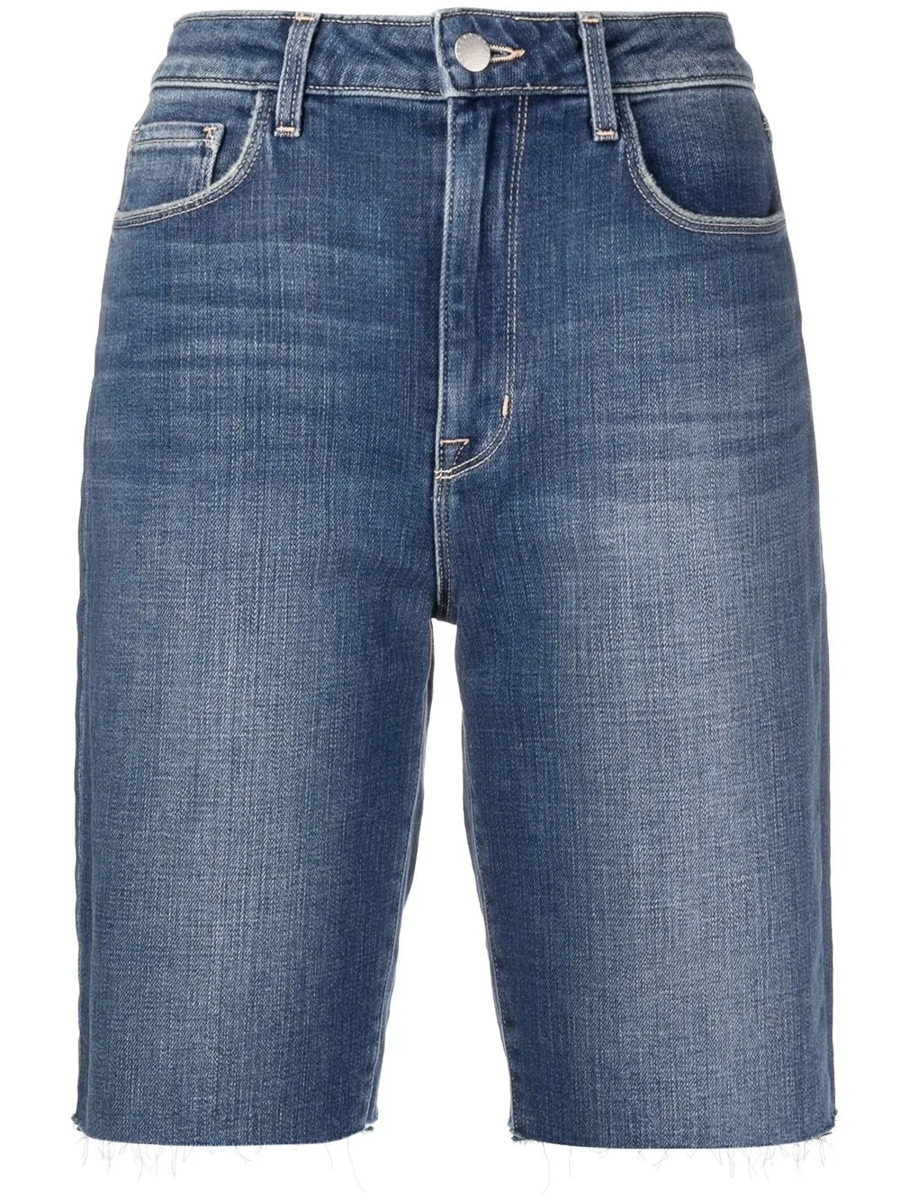 

L'Agence high-rise denim shorts - Blue