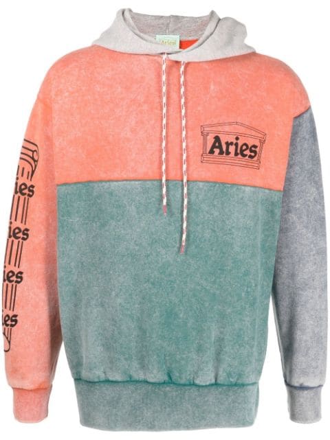 Aries - chest logo-print detail hoodie