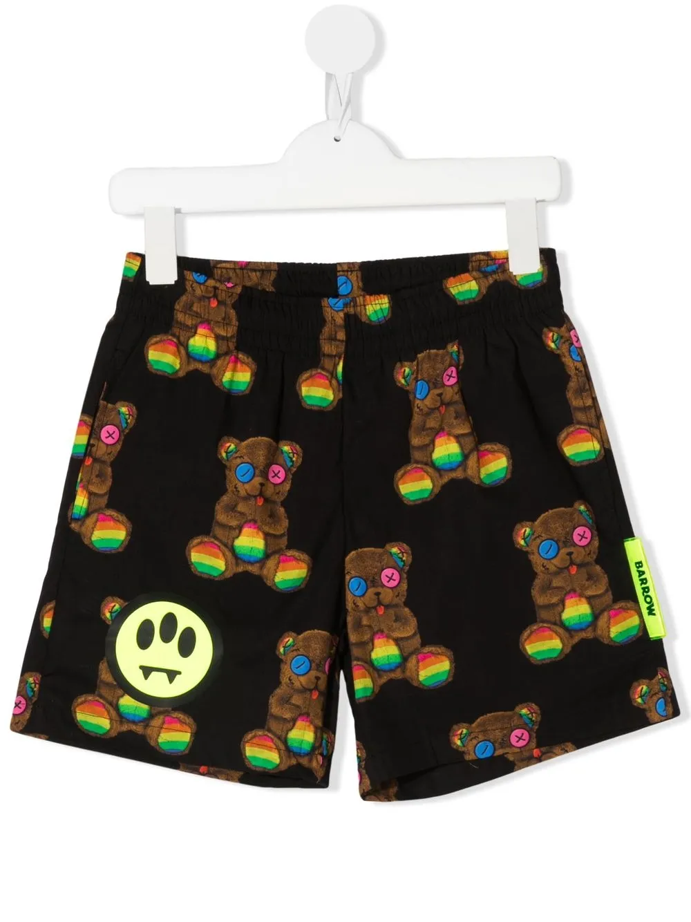 

Barrow kids logo-patch graphic print shorts - Black