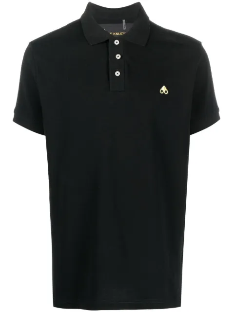Moose Knuckles logo patch polo shirt