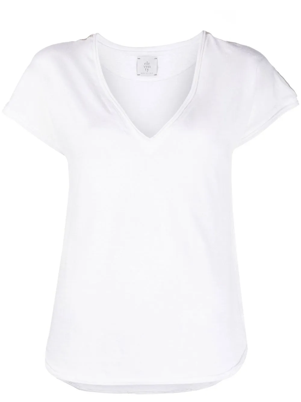 

Eleventy playera con cuello en V - Blanco