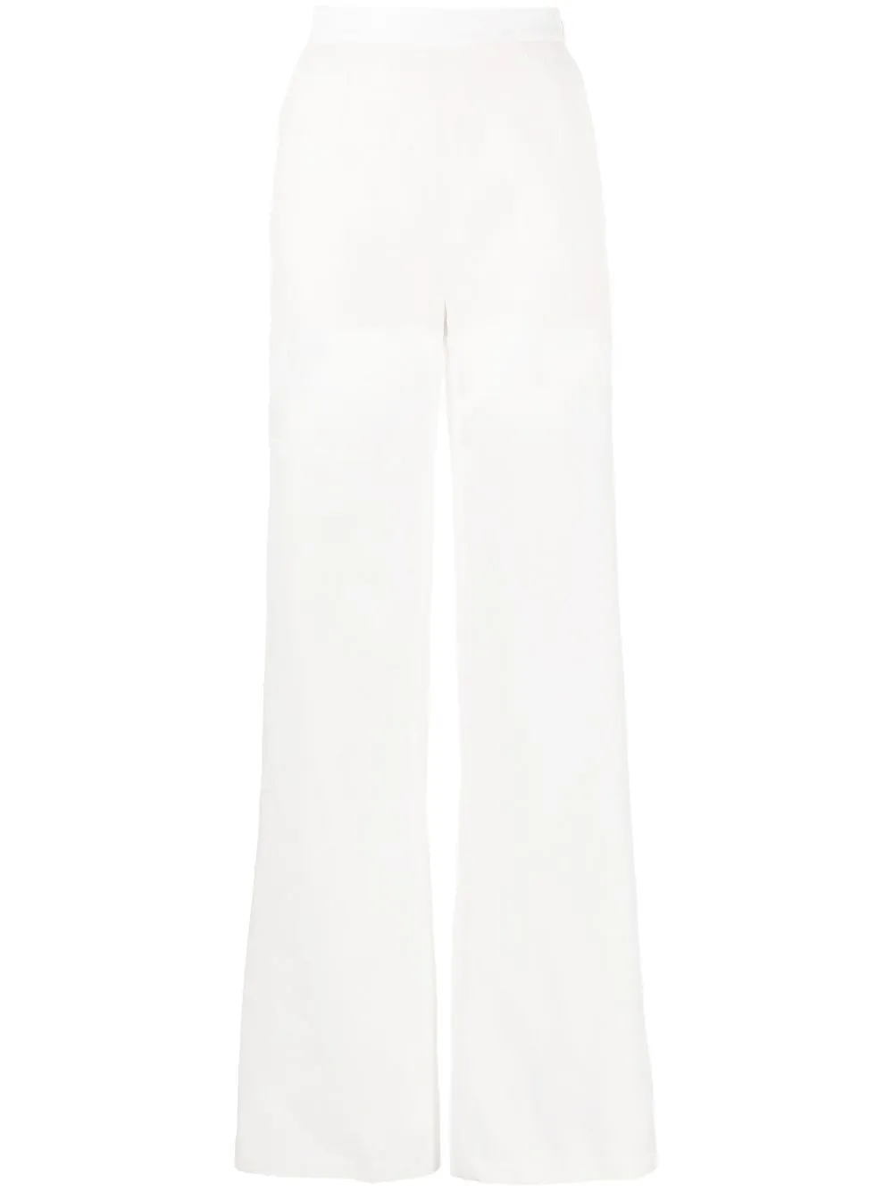 

Saiid Kobeisy pantalones anchos con tiro alto - Blanco