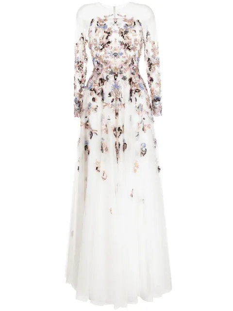 Saiid Kobeisy beaded tulle evening gown