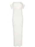 Saiid Kobeisy beaded lace maxi dress - White