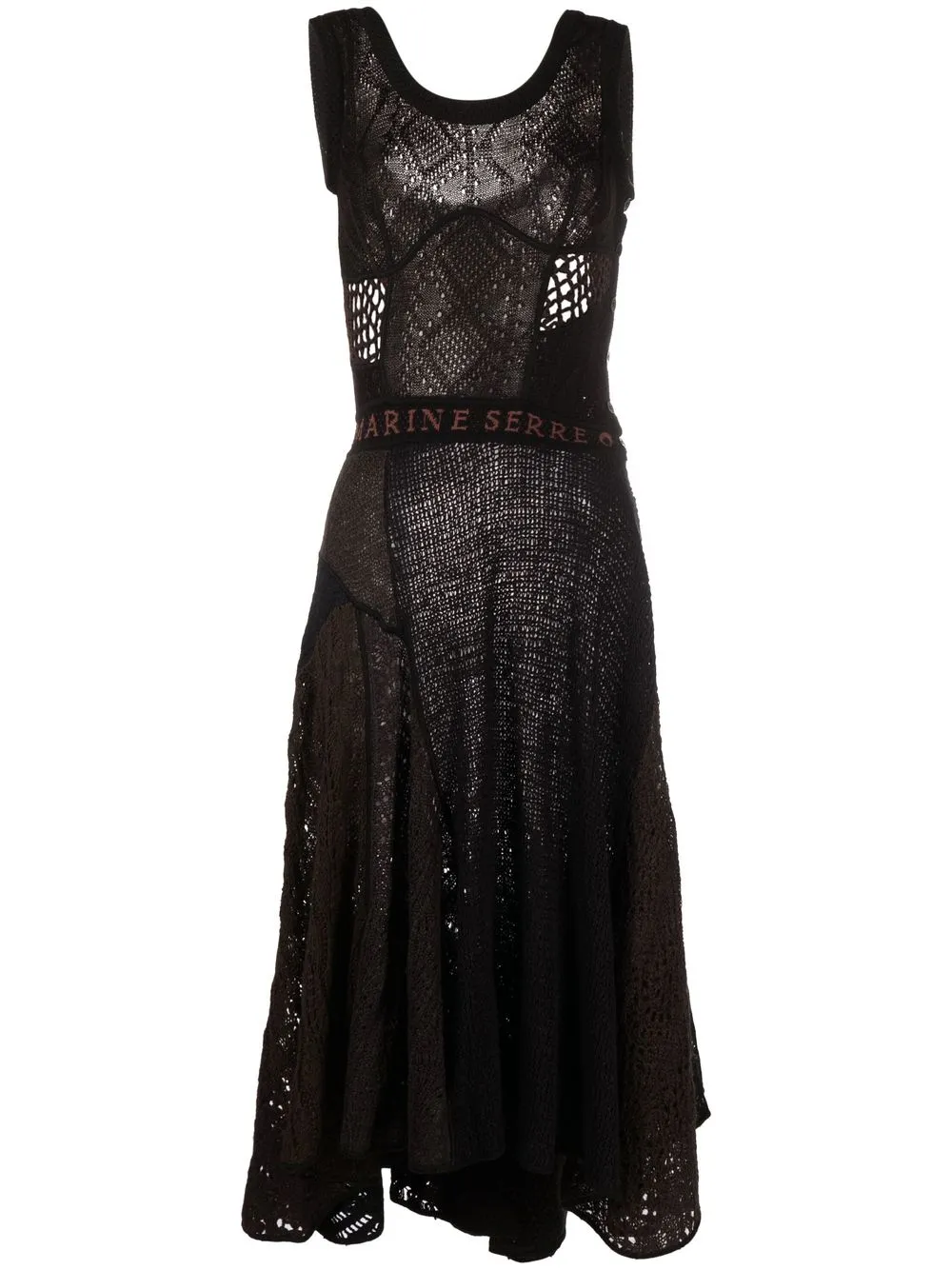 

Marine Serre reassembled crochet dress - Black