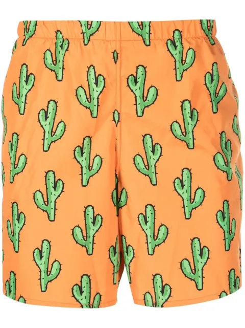 yes i am Cactus printed swim shorts