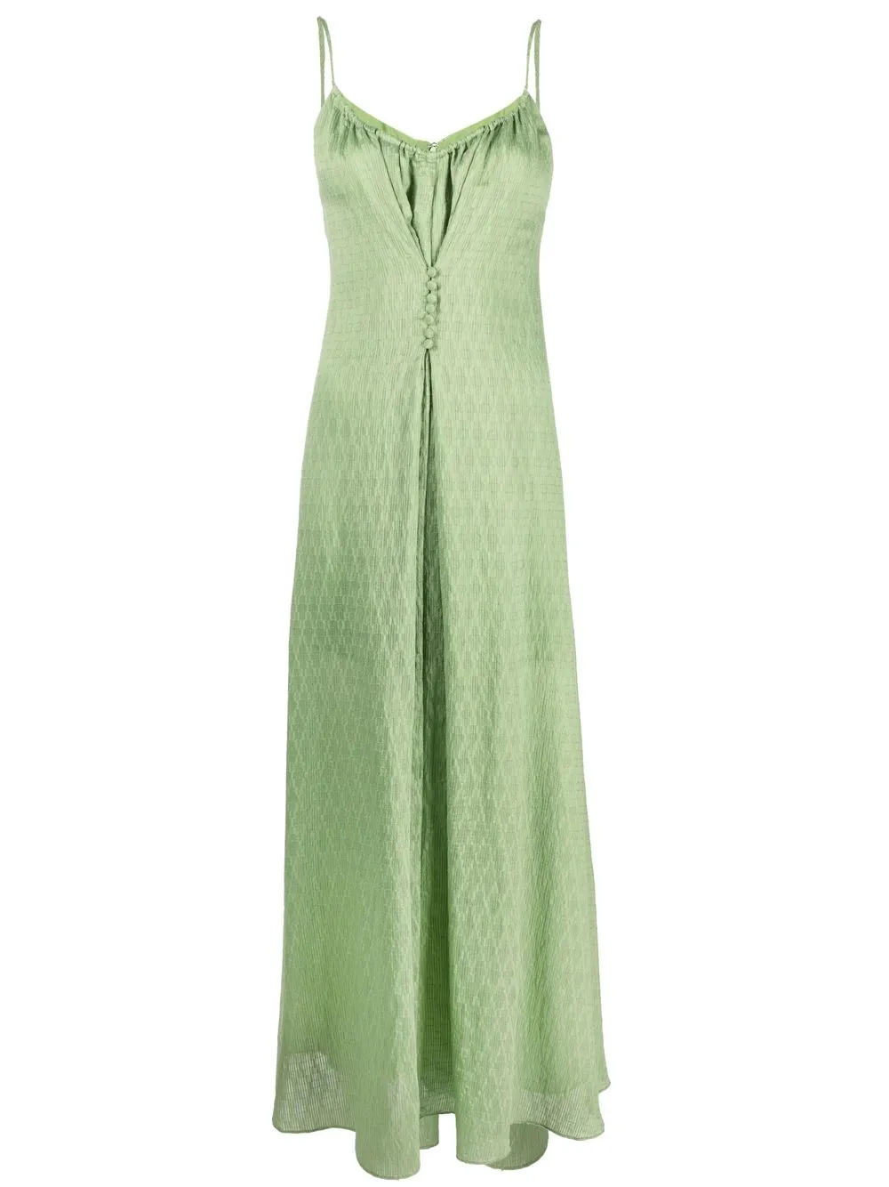 

Emporio Armani vestido largo acampanado sin mangas - Verde