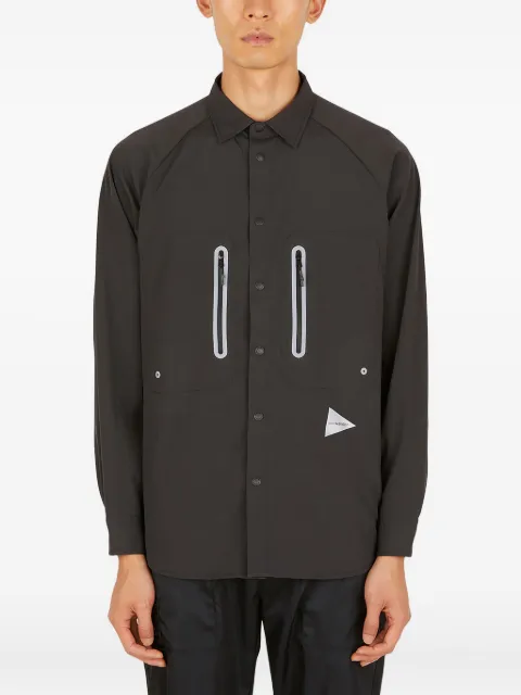 and Wander camisa con bolsillo con cierre