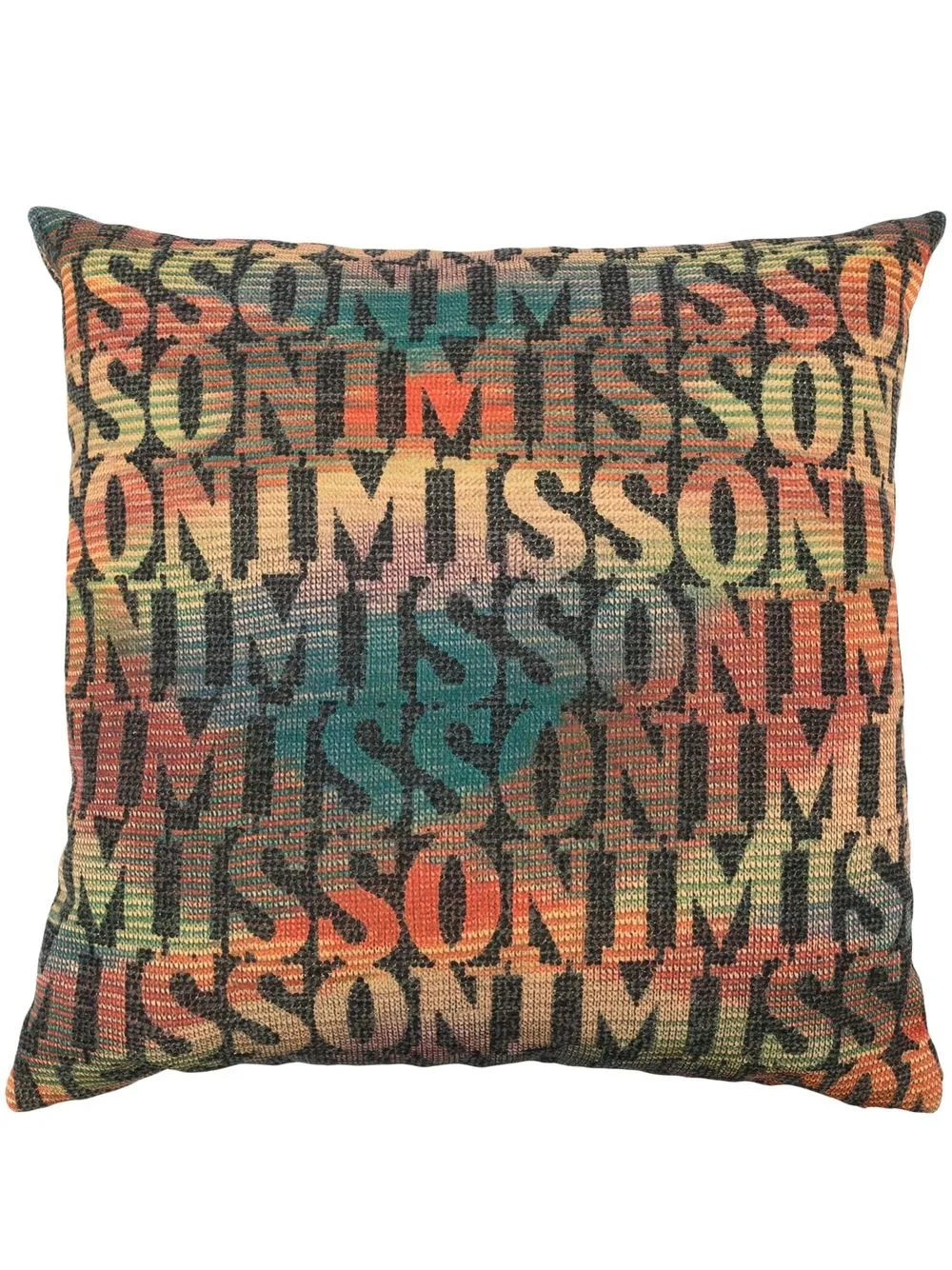 

Missoni Home monogram-print 60cmx60cm cushion - Orange