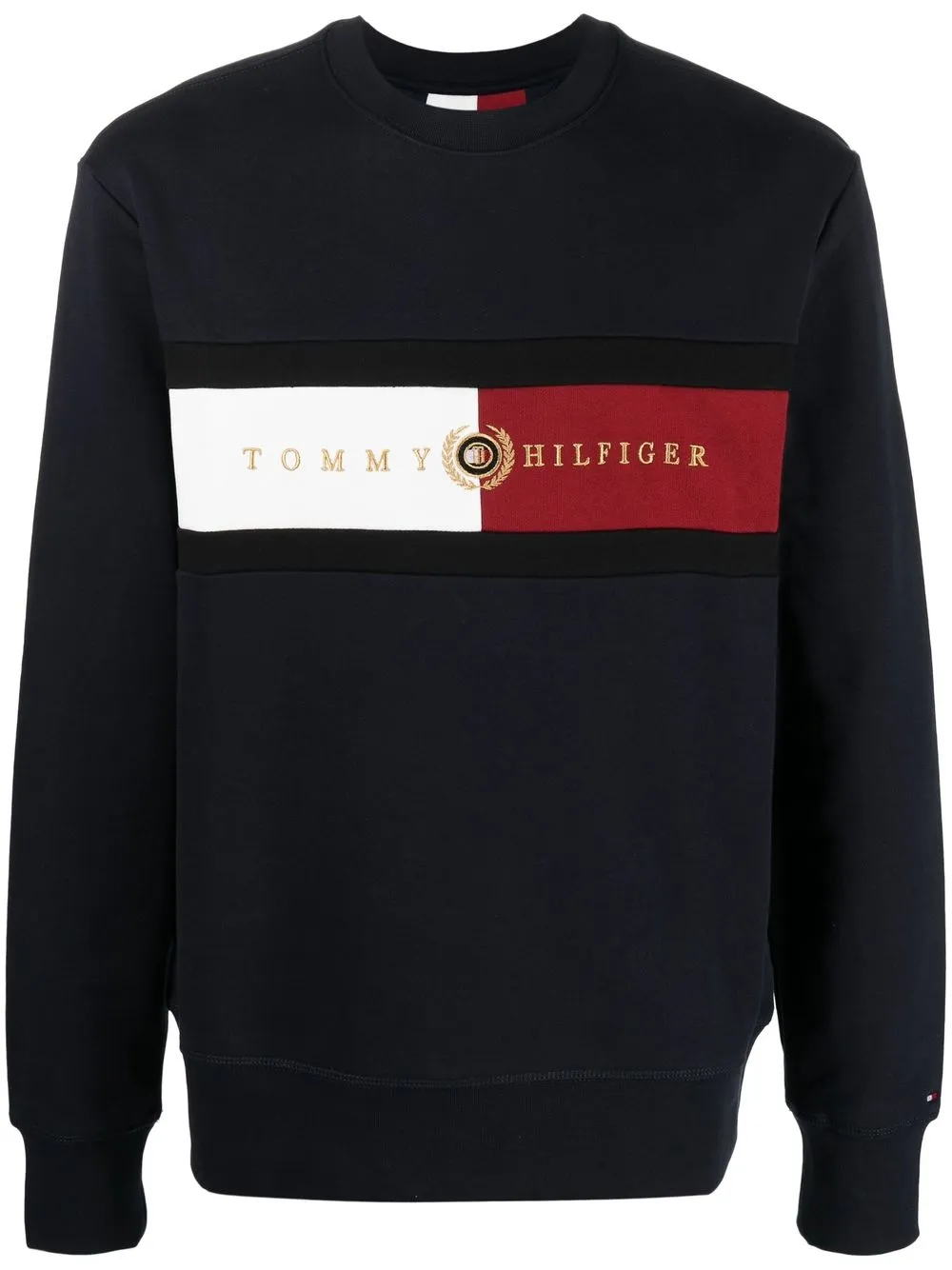 

Tommy Hilfiger logo-flag organic cotton sweatshirt - Blue