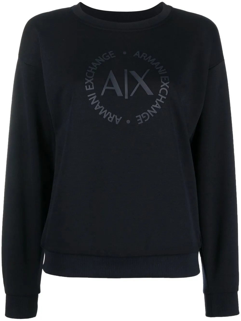 

Armani Exchange logo-print crew neck sweatshirt - Blue