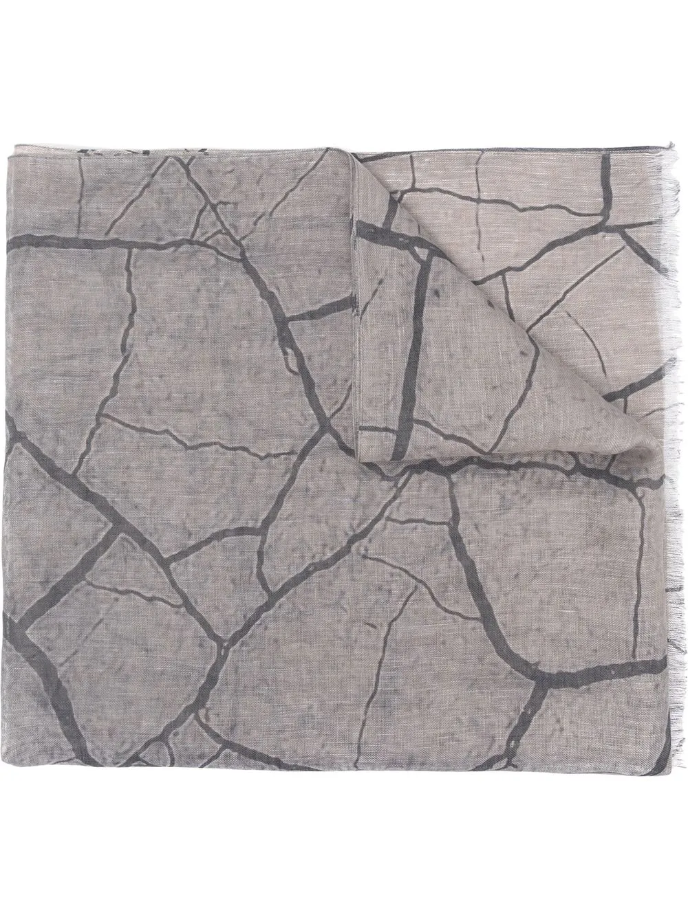 

Emporio Armani cracked effect scarf - Grey