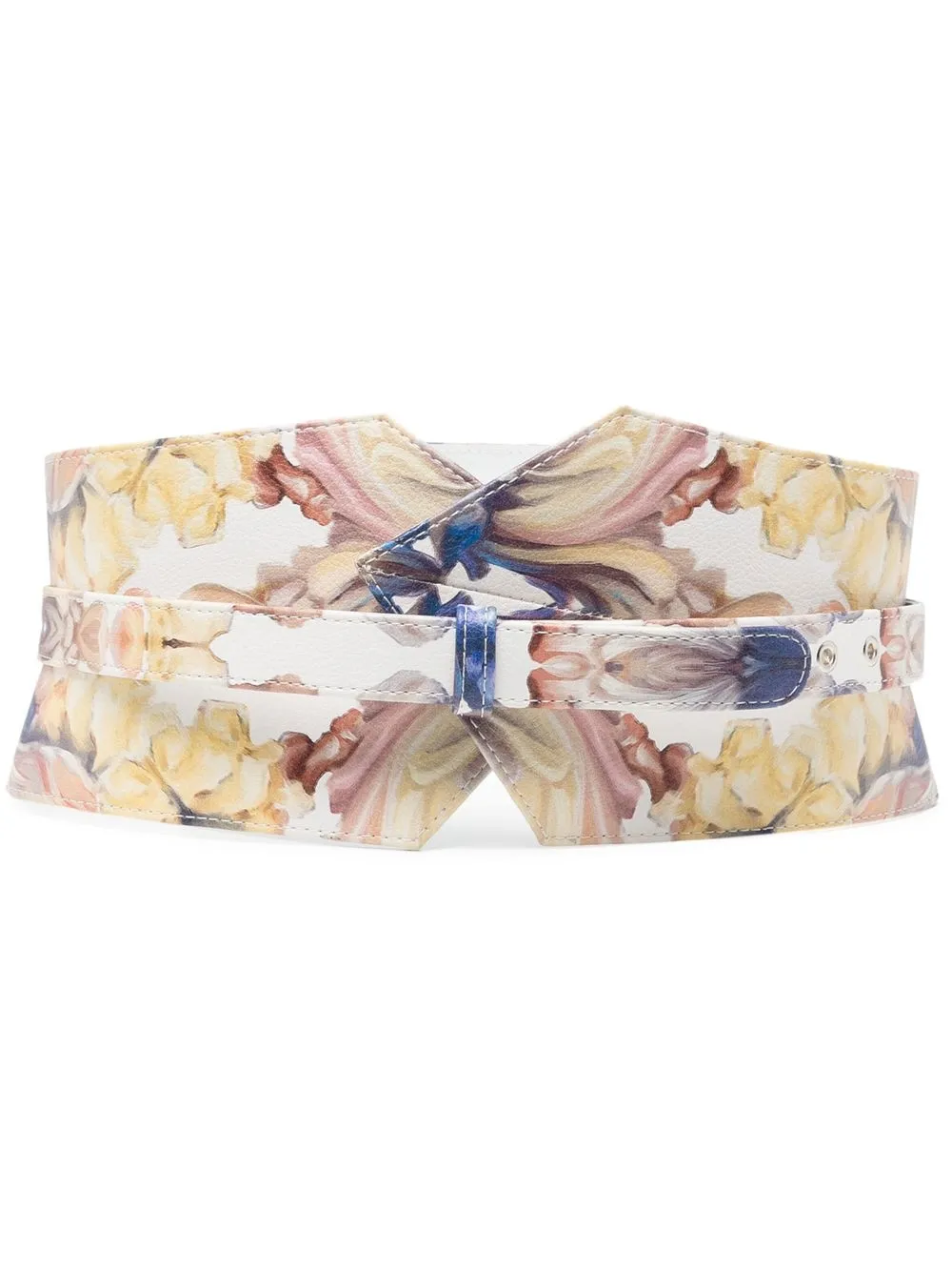 

Saiid Kobeisy abstract-print envelope belt - Purple