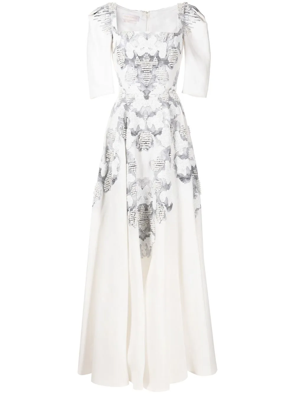 

Saiid Kobeisy vestido de noche con mostacillas - Blanco